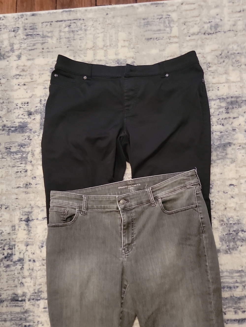 Chico's Straight-Leg Jeans Duo in Black and Gray 2.5
